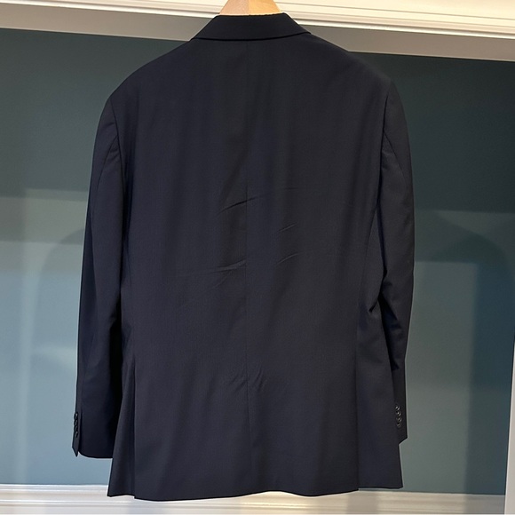 MICHAEL KORS Men’s Navy Wool Blend Blue Micro Checks Suit Jacket 42R - Picture 3 of 7